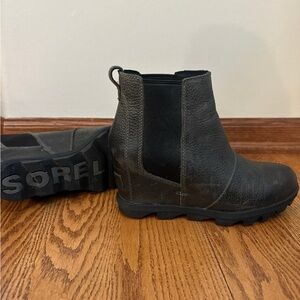 Sorel Joan of Arctic Waterproof Wedge Boots Womens 8.5 Gray
